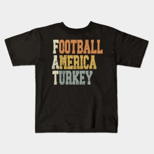 Thanksgiving Football America Turkey Kids T-Shirt